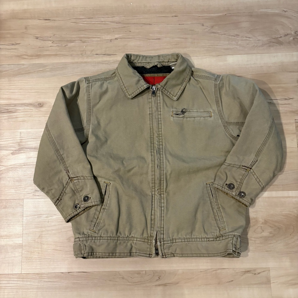 Kids Old Navy Khaki Canvas Jacket Size 4